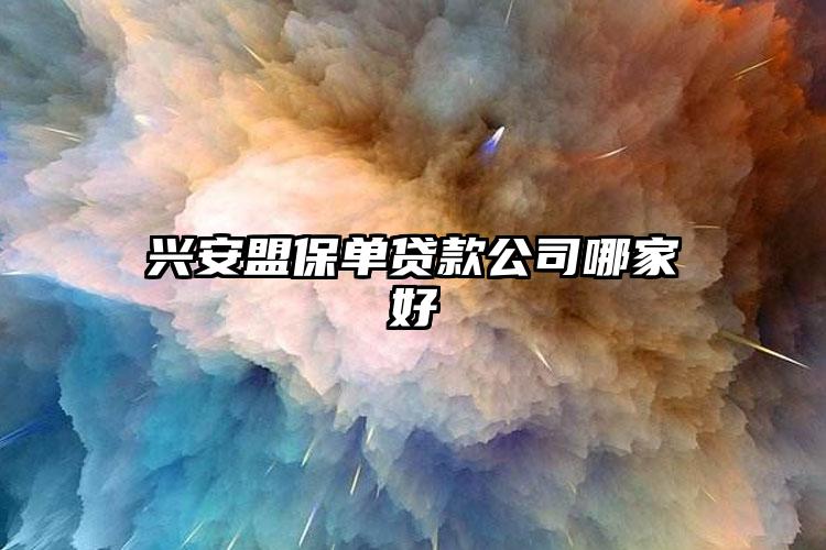 兴安盟保单贷款公司哪家好