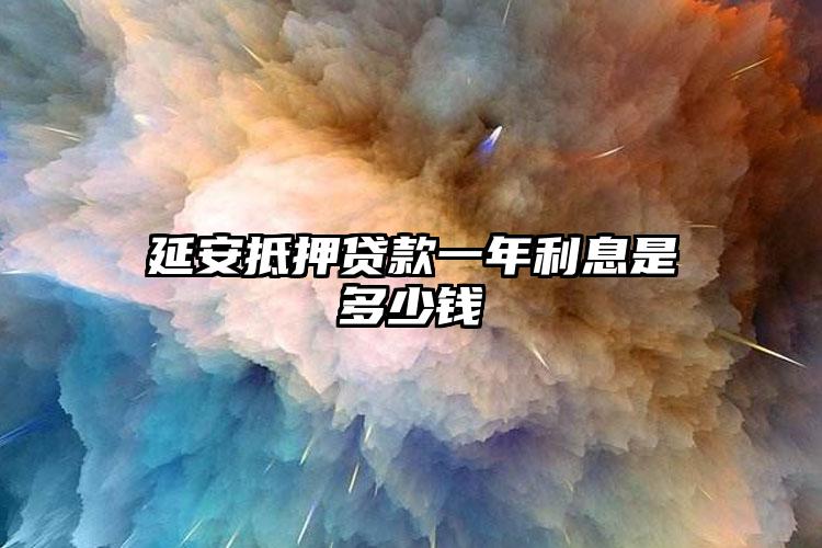 延安抵押贷款一年利息是多少钱