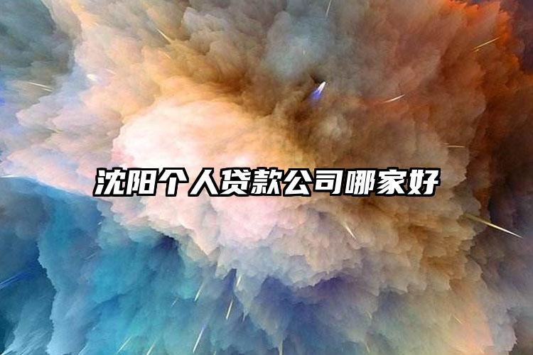 沈阳个人贷款公司哪家好