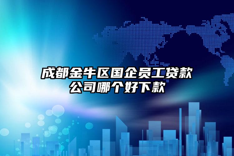 成都金牛区国企员工贷款公司哪个好下款